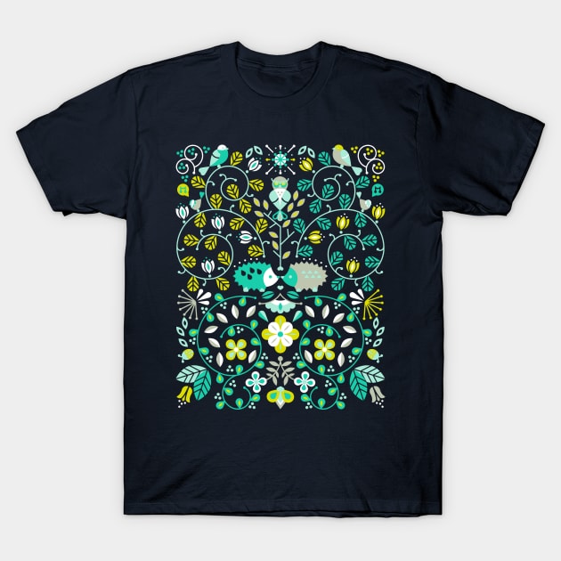 Hedgehog Lovers T-Shirt by CatCoq